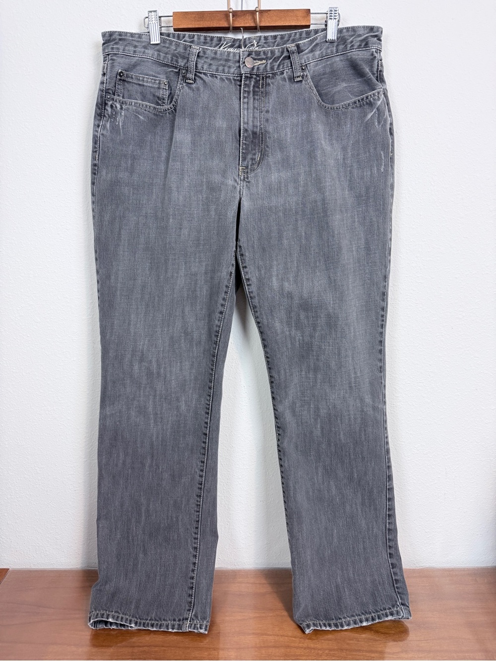 Kenneth Cole Men’s Gray Relaxed Jeans 36x32